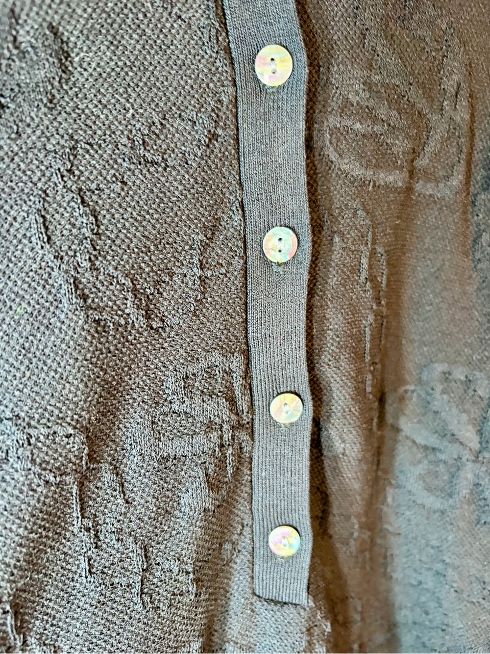 Croft & Barrow Black Long-Sleeve Floral Texture Polo Sweater Girls XL 💕🖤 - Picture 4 of 11